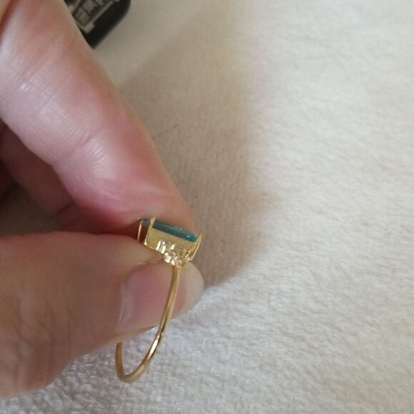 Rectangular size 8 ring ocean blue - Picture 9 of 10